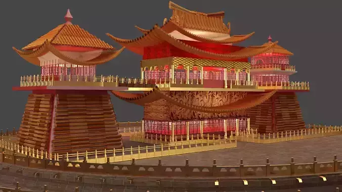 Chinese ancient palace  house