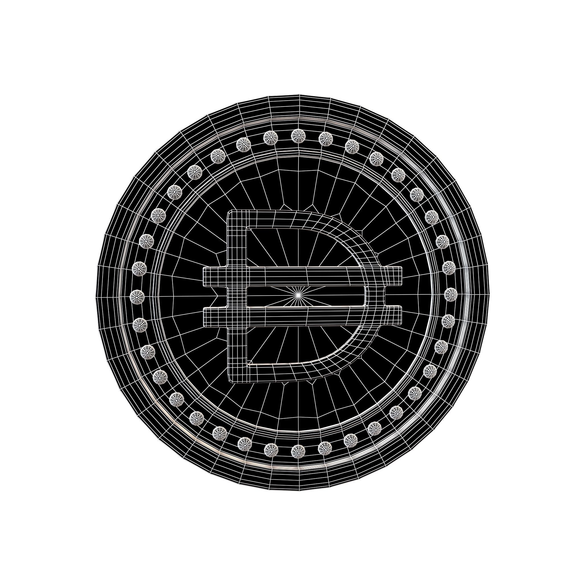 Dai Coin v3 001 Low-poly 3D model_4
