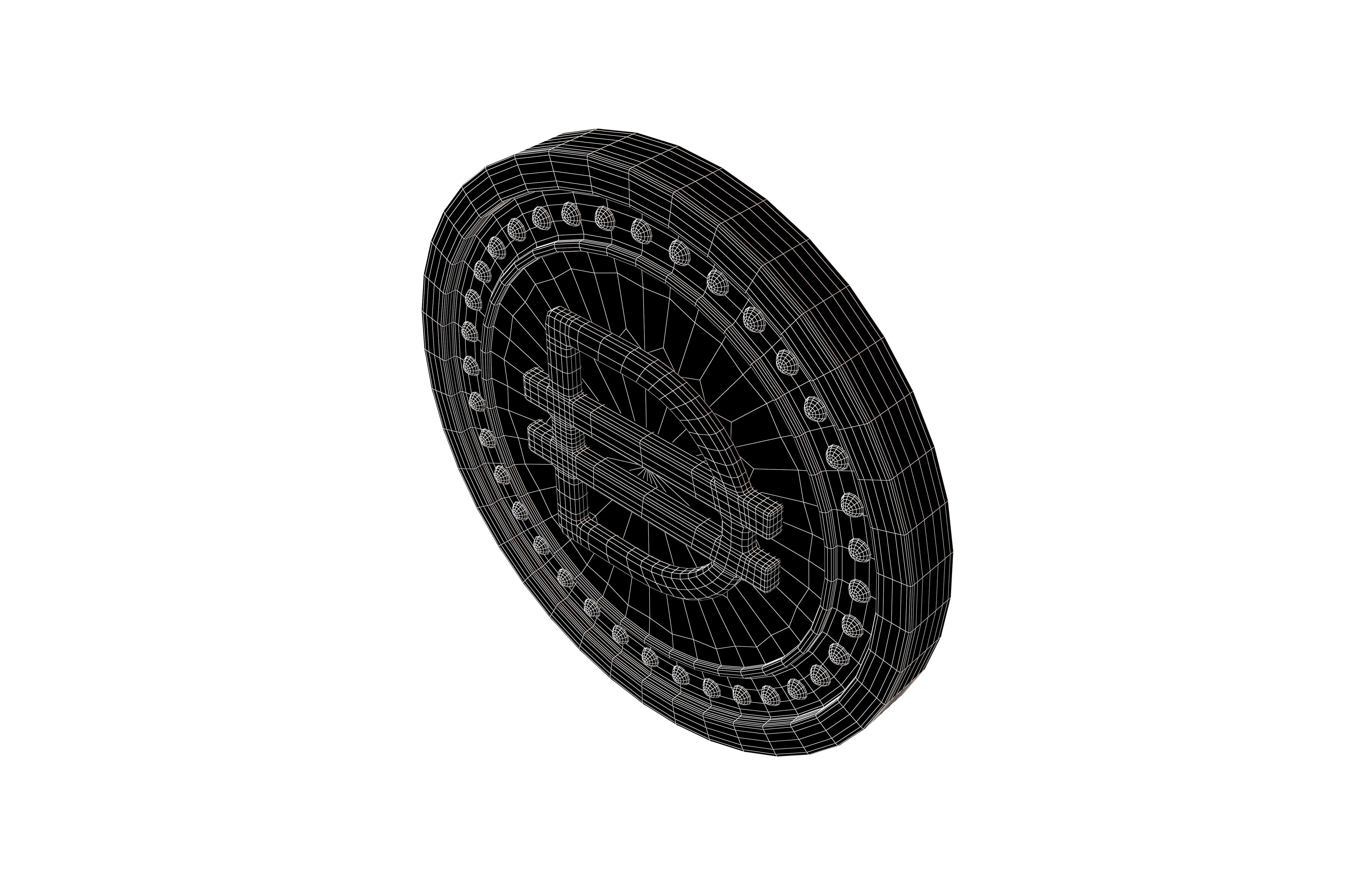 Dai Coin v3 001 Low-poly 3D model_6