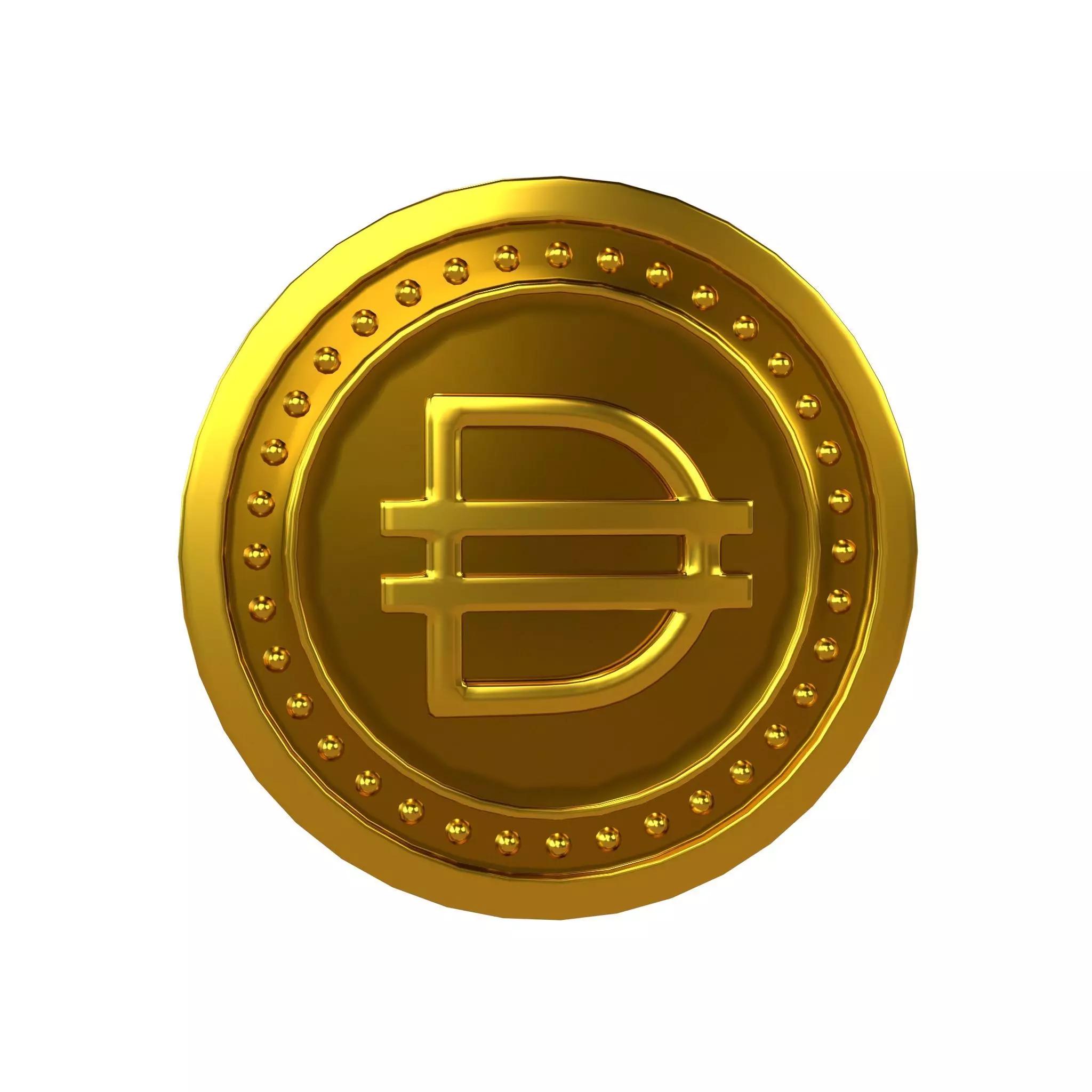 Dai Coin v3 001 Low-poly 3D model_0
