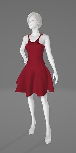 Woman Clothing Pose 540 Low-poly 3D model