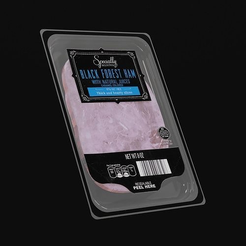 Package of Sausage 5 3D model 2