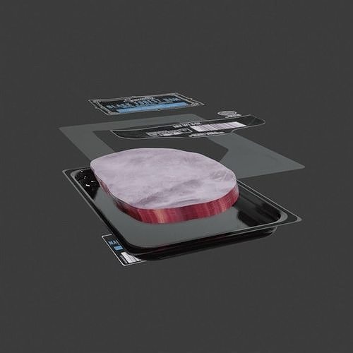Package of Sausage 5 3D model 4