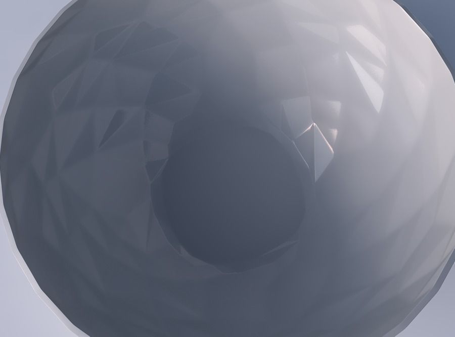 Bowl wide with partial random triangle plates 3D print model_2