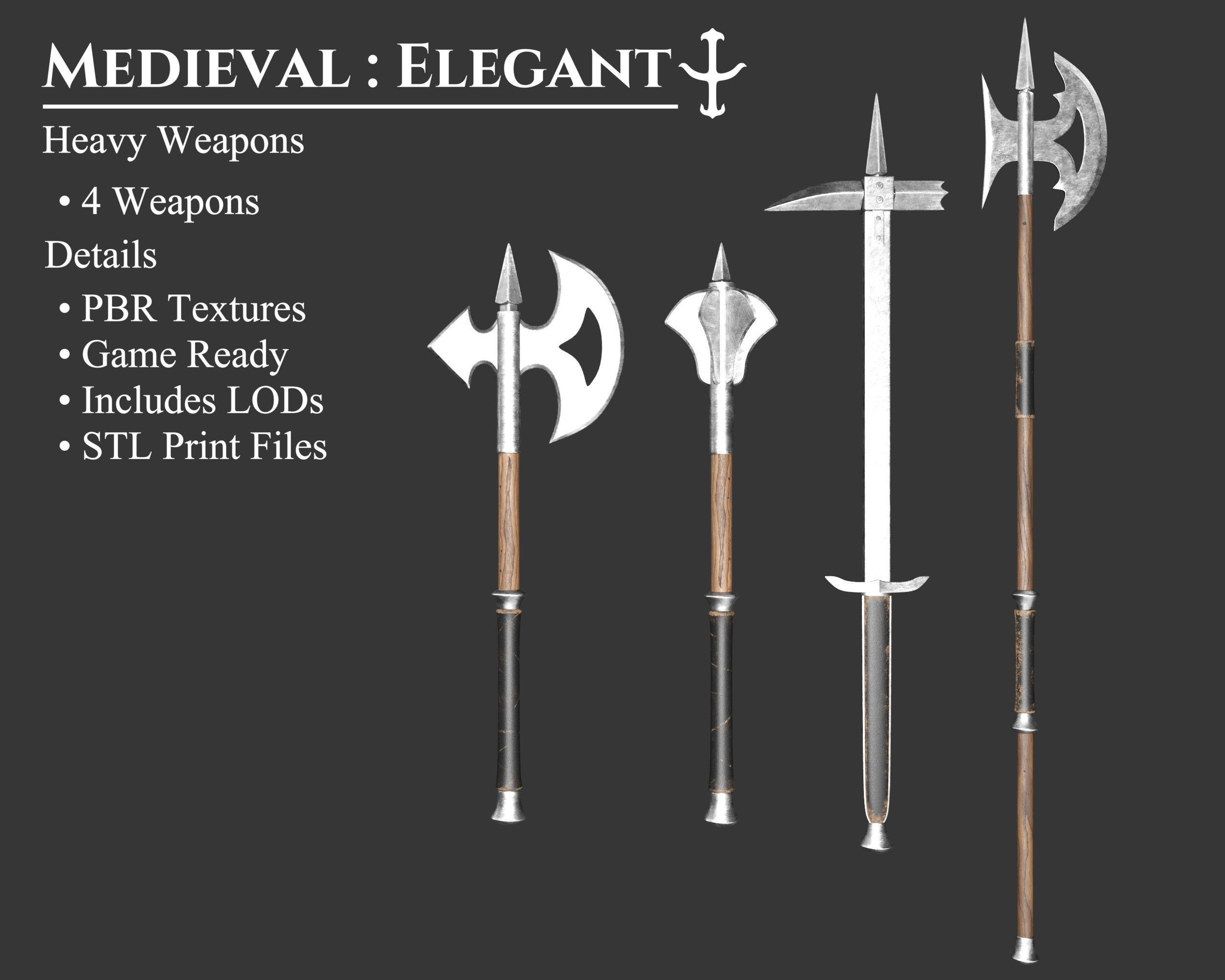 Medieval Collection Elegant Heavy Weapons _1