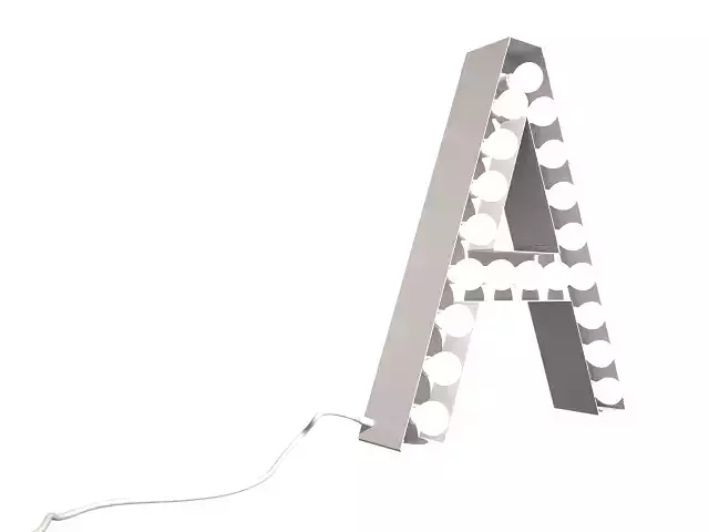 Letter A - Bulbs 3D model