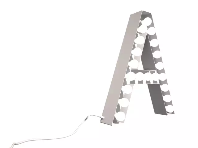 Letter A - Bulbs 3D model_0