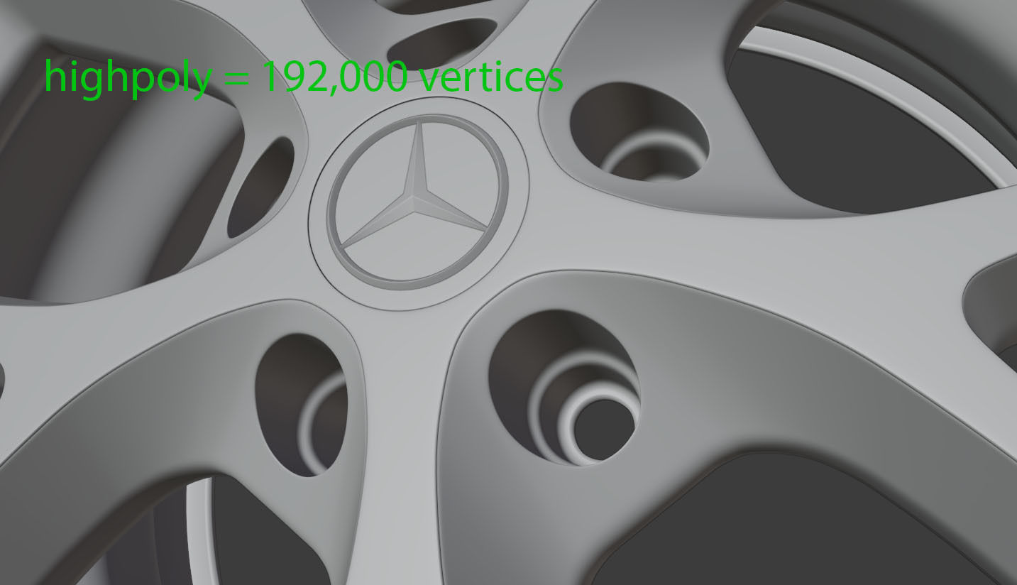 BBS SR Brushed Rims 3D Model High and Low-poly 3D model_6