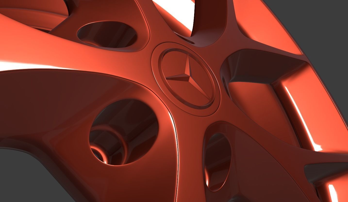 BBS SR Brushed Rims 3D Model High and Low-poly 3D model_7