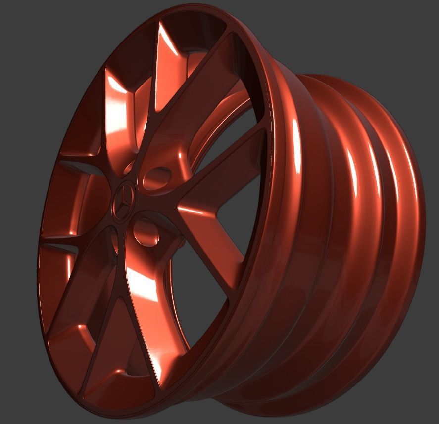 BBS SR Brushed Rims 3D Model High and Low-poly 3D model_8
