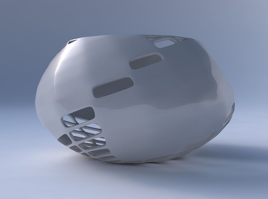 Bowl squeezed twisted with diagonal grid lattice 2 3D print model_4