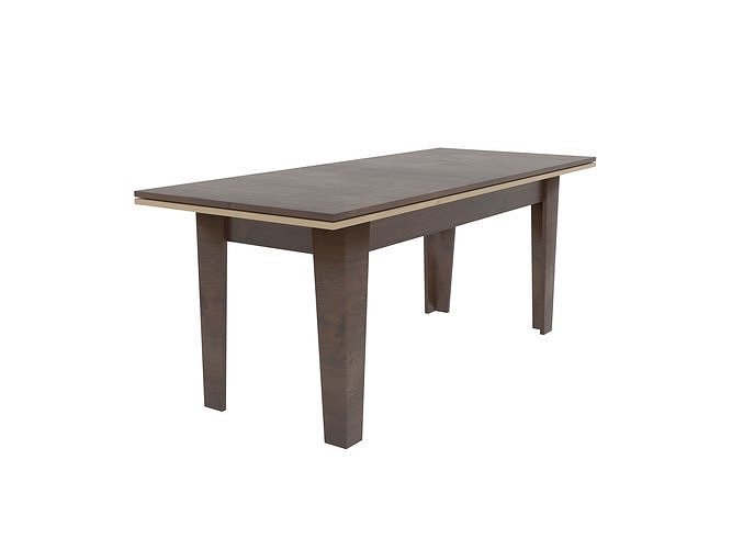 The Table with wooden top and legs Low-poly 3D model