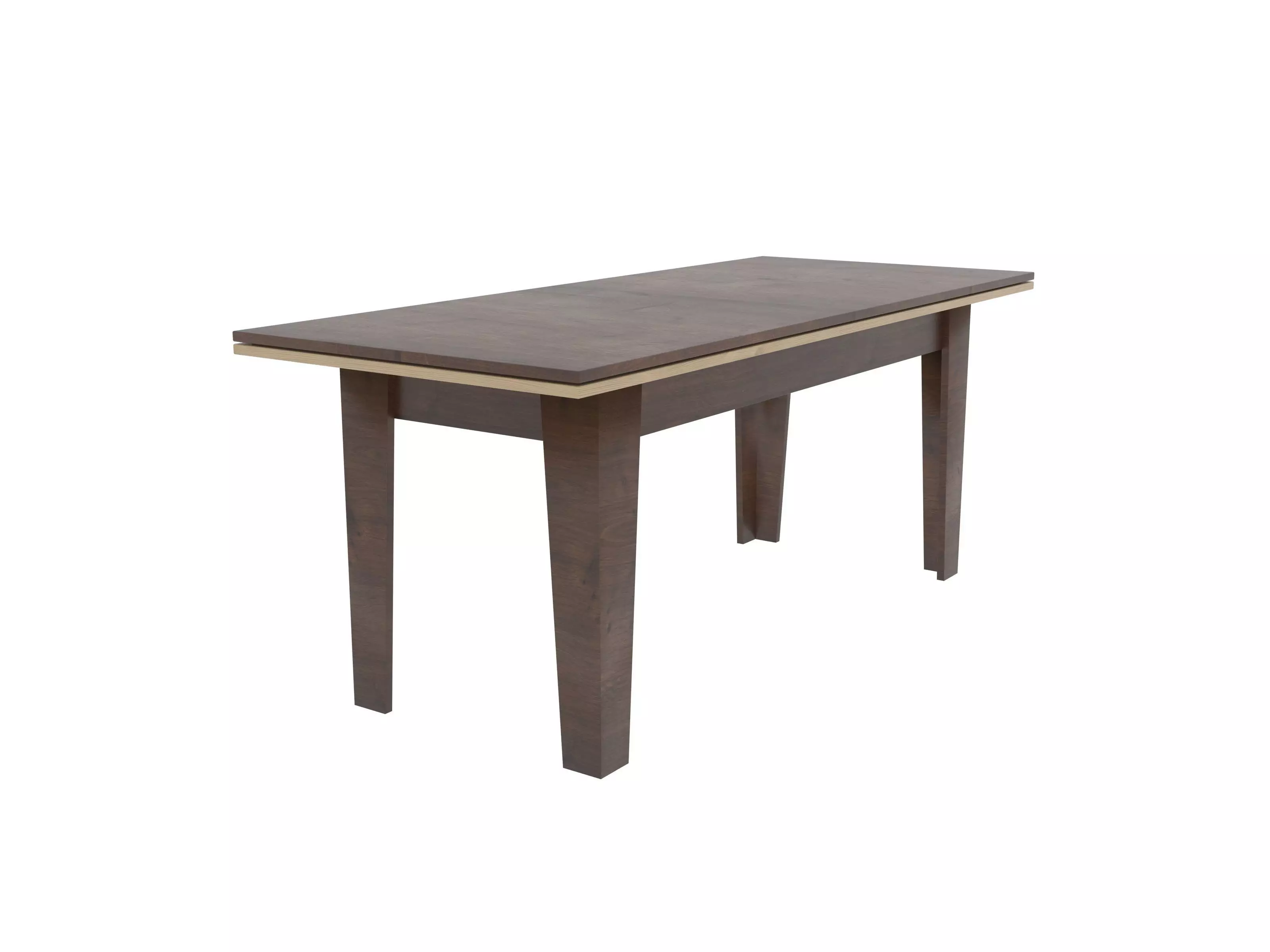 The Table with wooden top and legs Low-poly 3D model_0