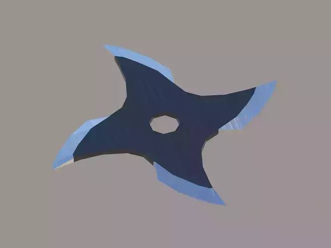 The Suriken star shaped blade Free low-poly 3D model