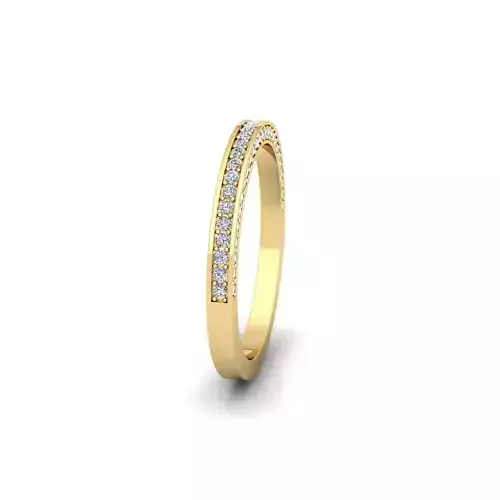 Simple Pave Diamond Ring 3d model 
