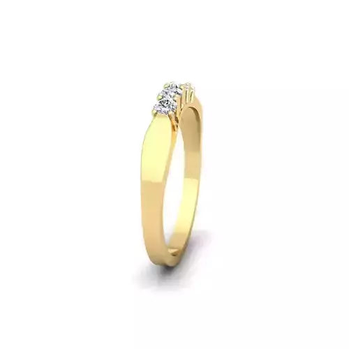 Three Stone RIng 3d Model 