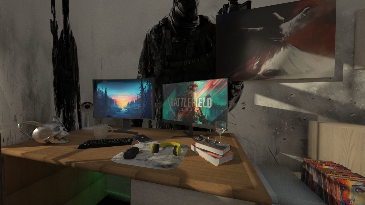 Gamer Room 3D model_9