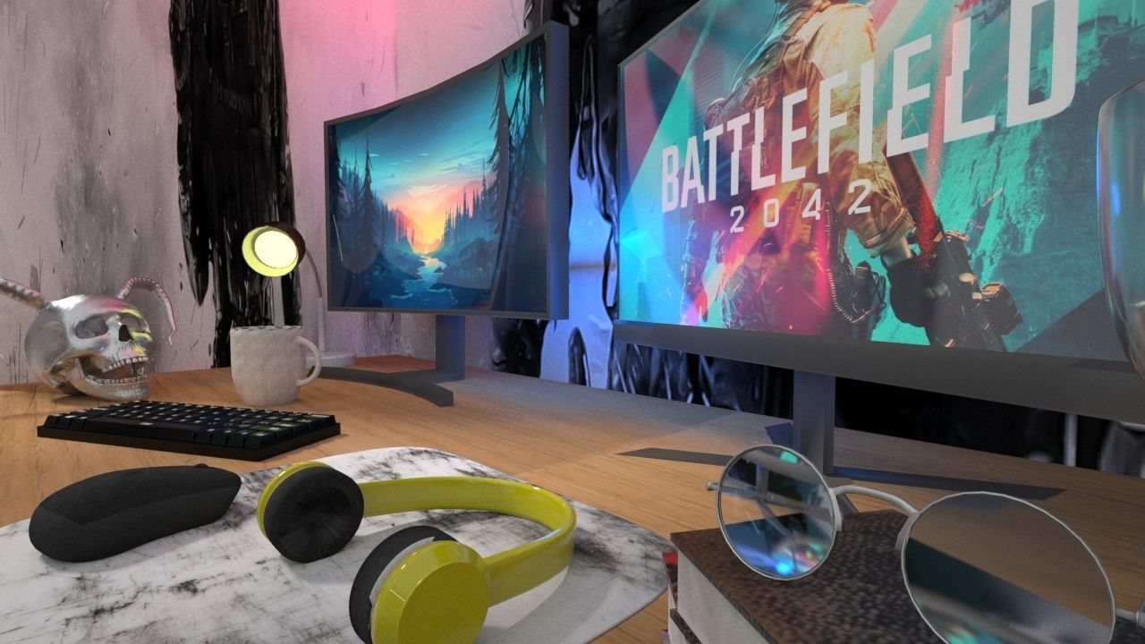 Gamer Room 3D model_4