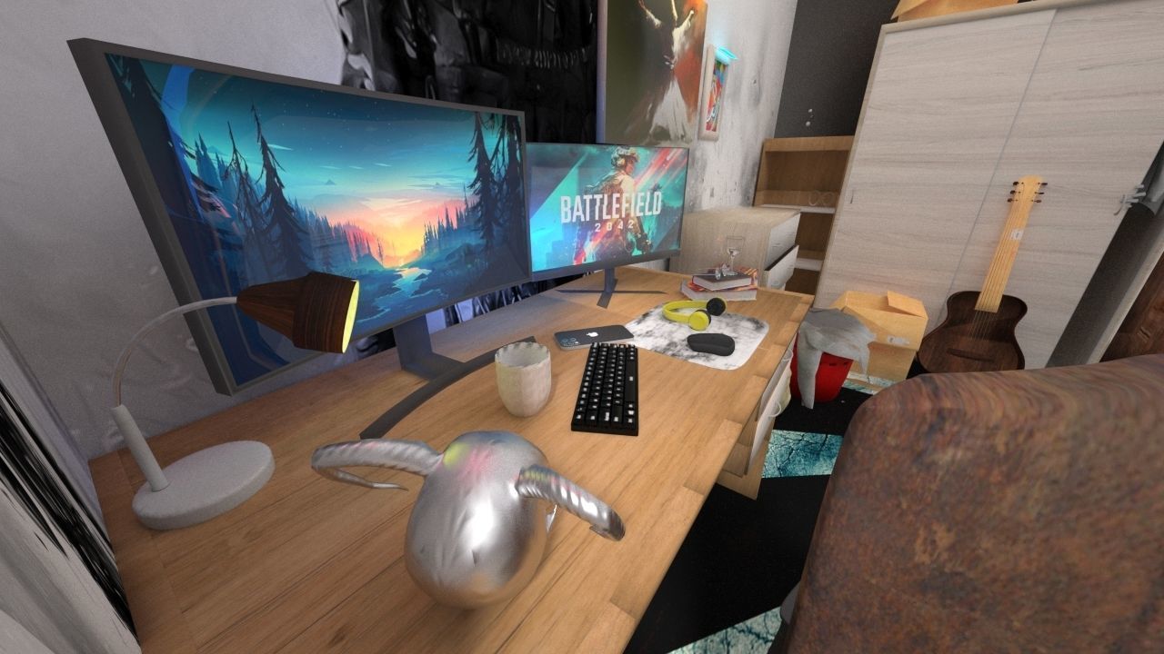 Gamer Room 3D model_7