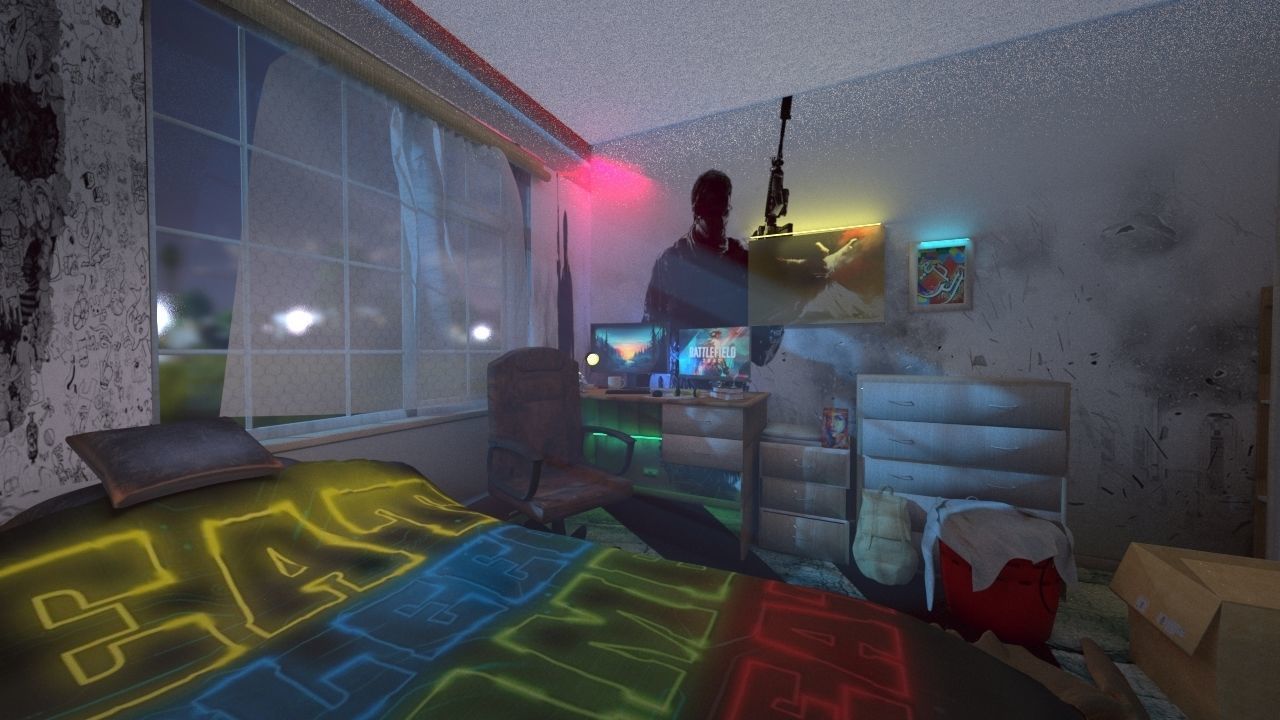 Gamer Room 3D model_2