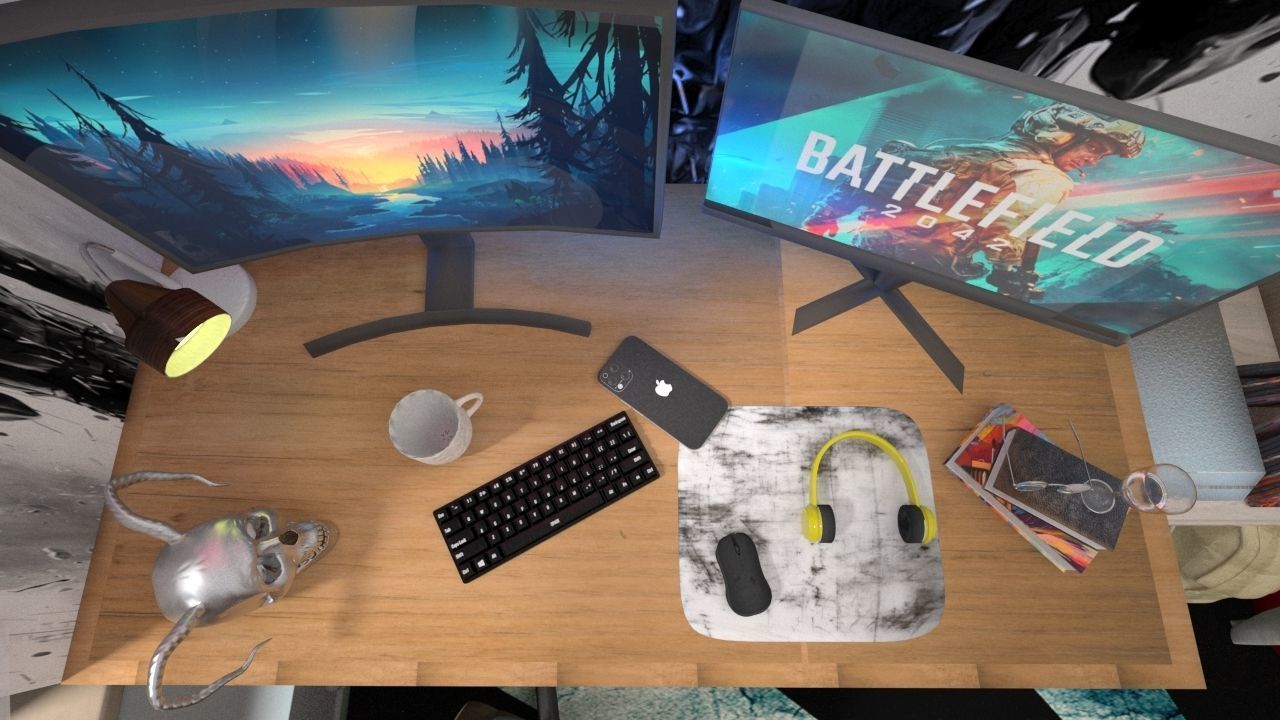 Gamer Room 3D model_6