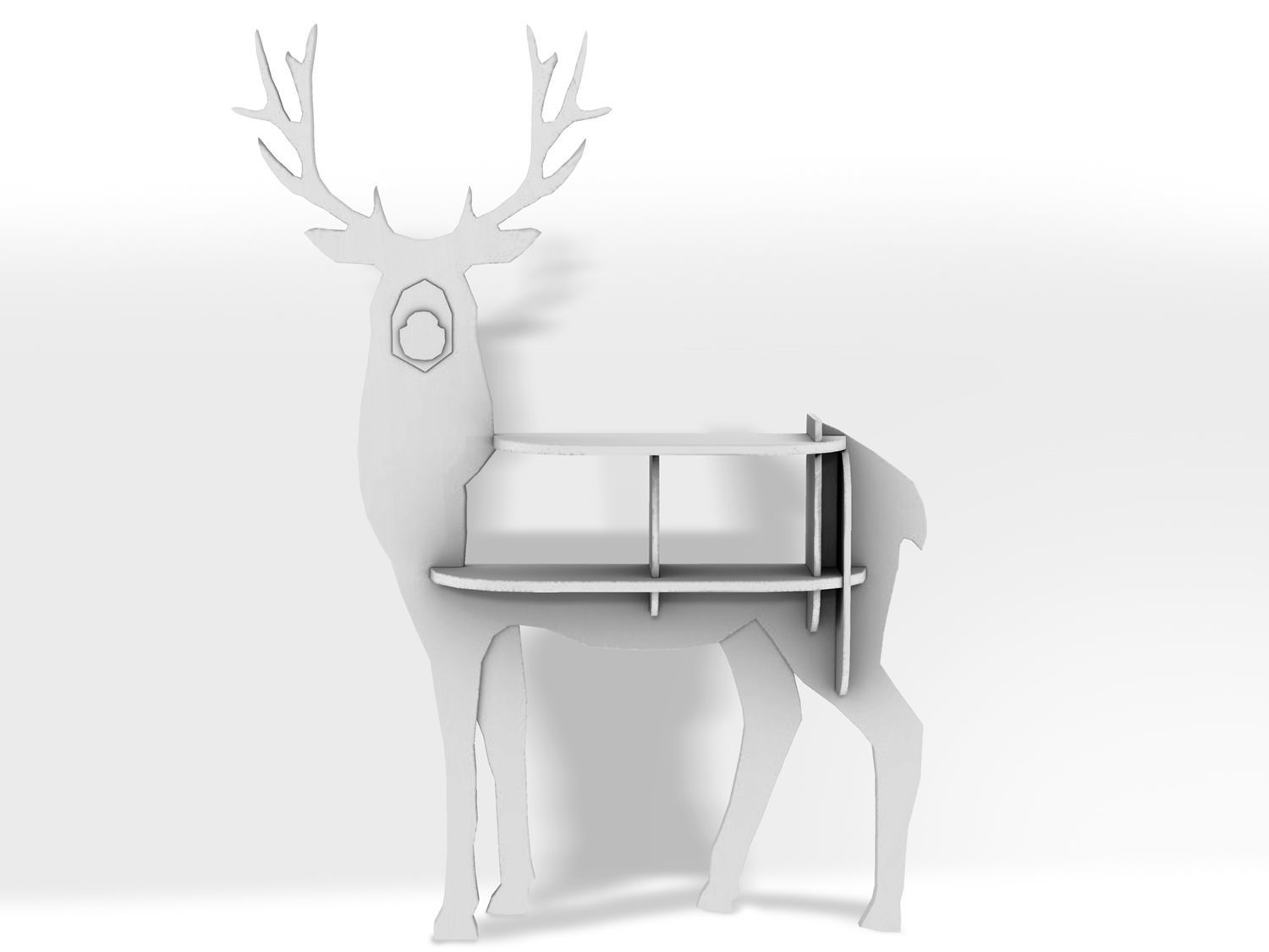 Reindeer Decor Low-poly 3D model_4