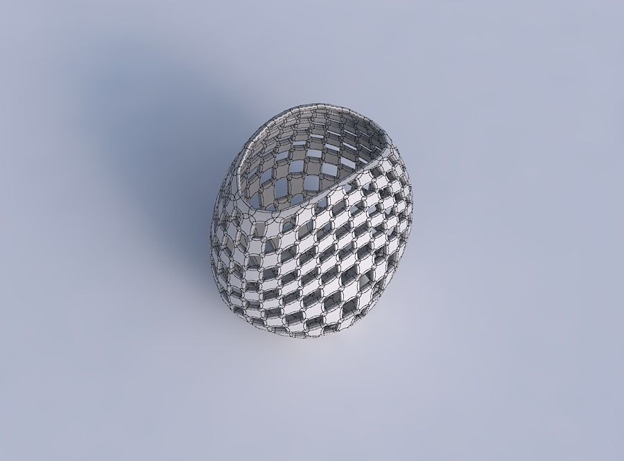 Bowl compressed with checker grid lattice 3D print model_6