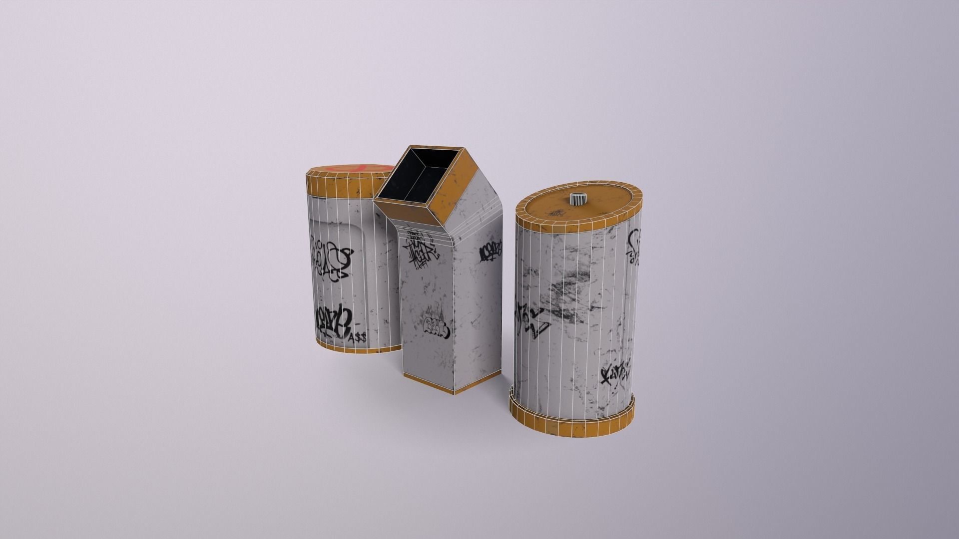 Ski-Fi props Low-poly 3D model_15
