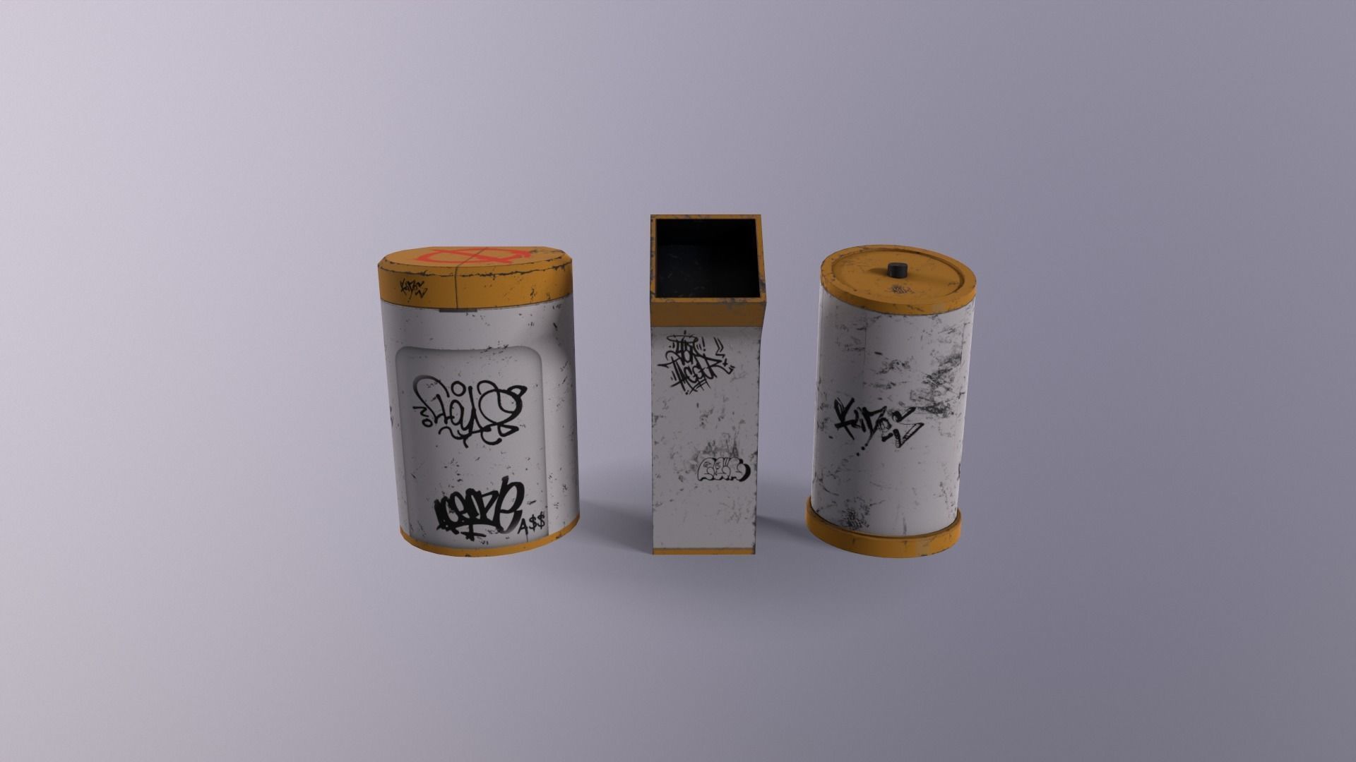 Ski-Fi props Low-poly 3D model_14