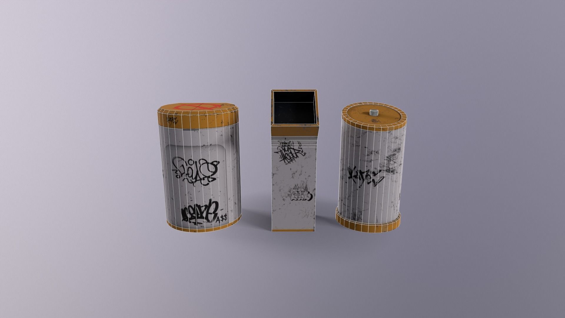 Ski-Fi props Low-poly 3D model_13