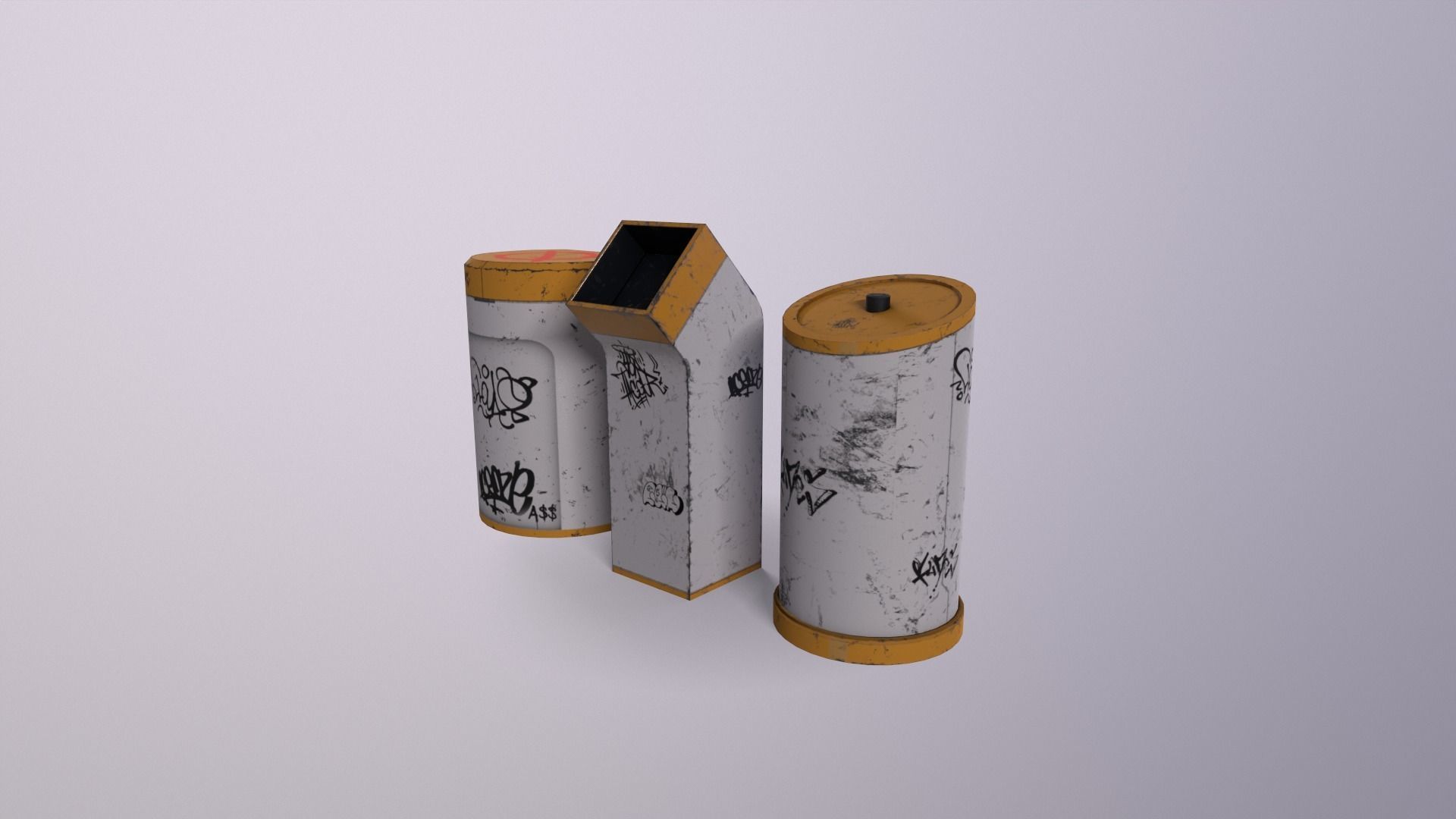 Ski-Fi props Low-poly 3D model_16
