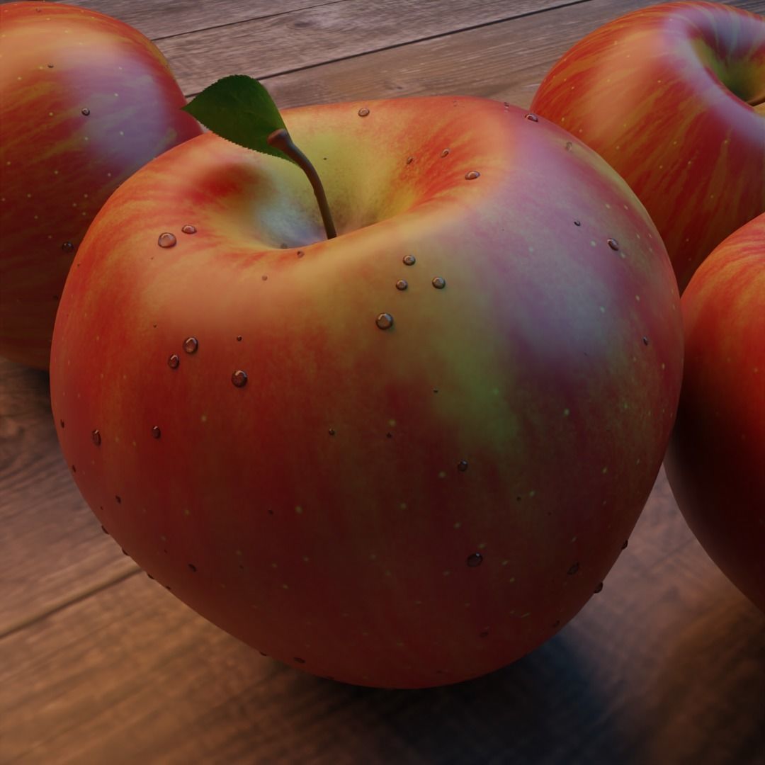 Apple fruit 3d model 3D model_3