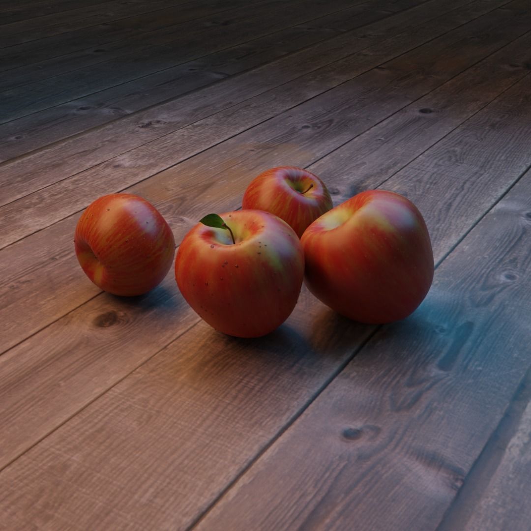 Apple fruit 3d model 3D model_2
