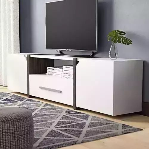 Quaniece TV Stand for TV - 2 Option 3D model