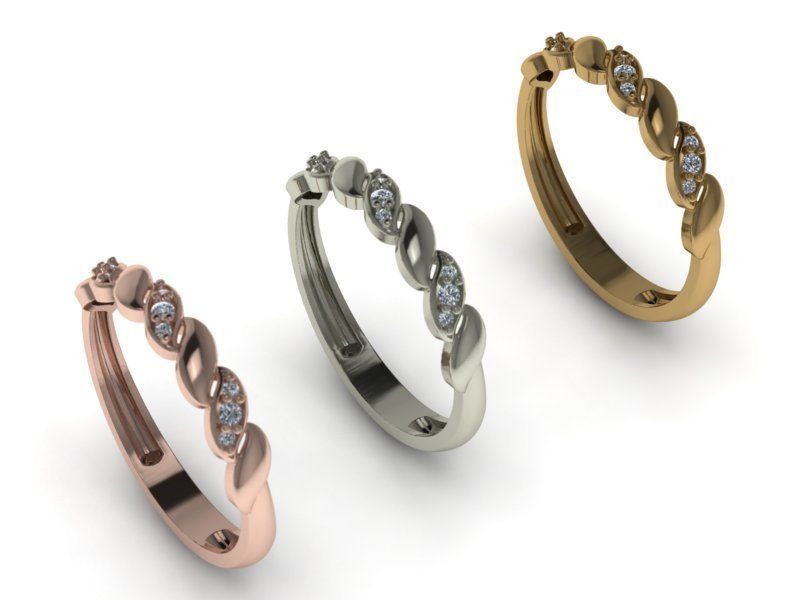 wedding rings 3D print model_3