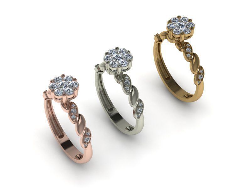 wedding rings 3D print model_2