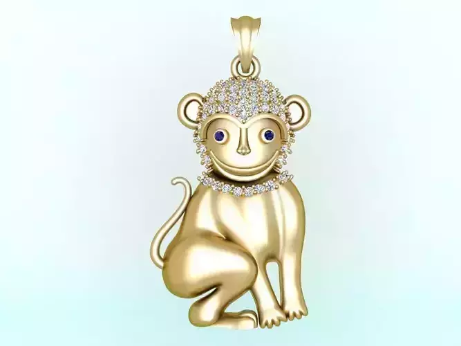 Monkey pendant - Zodiac pendant - N104