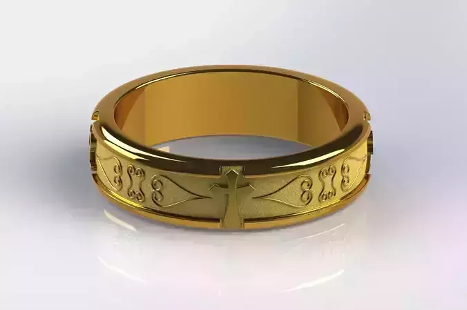 Ring of Christianity Jesus Christian Brotherhood for 3d printing