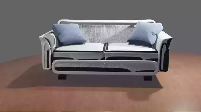 Couch on wooden table