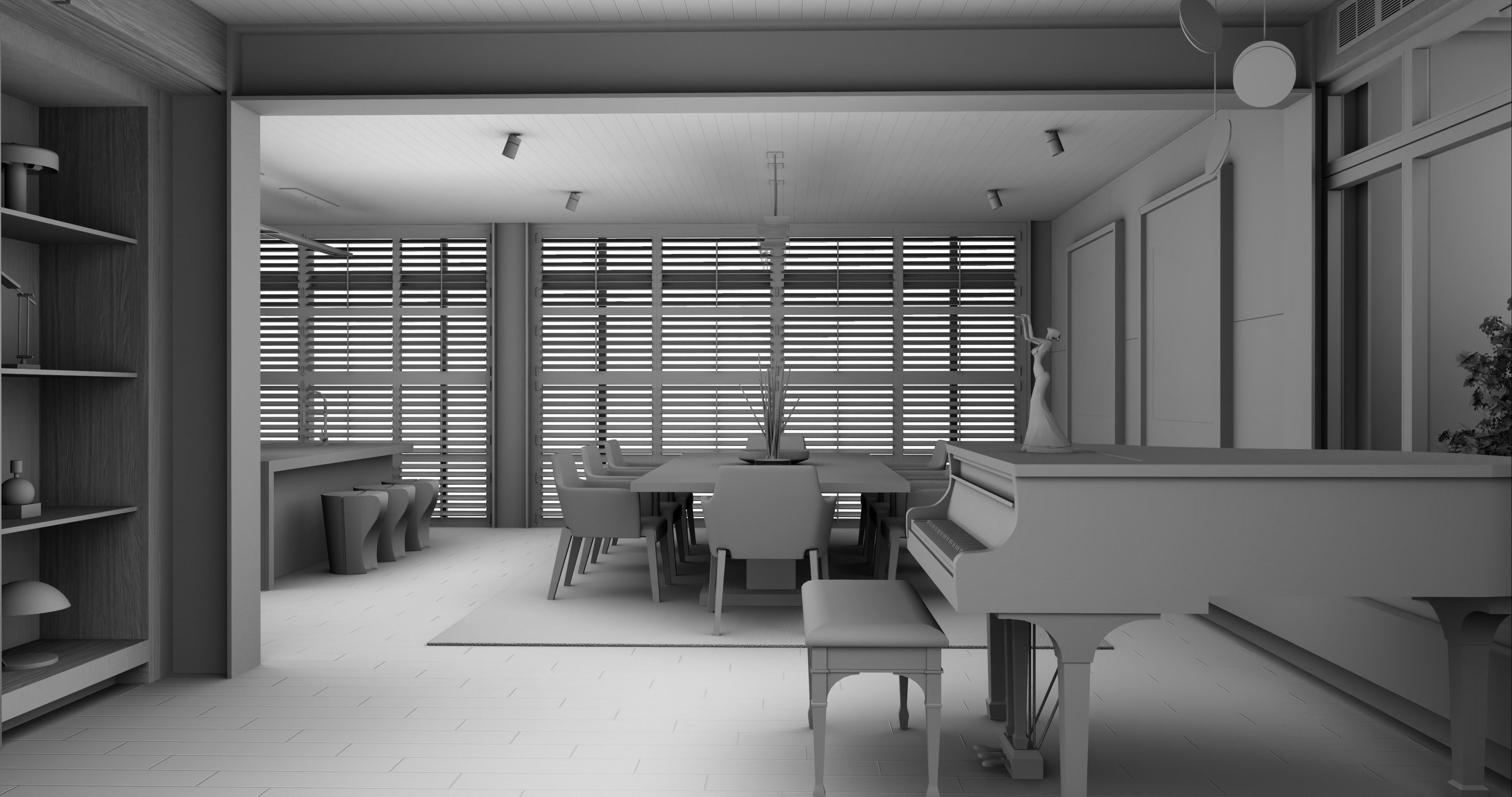 Modern living - B2 3D model_14