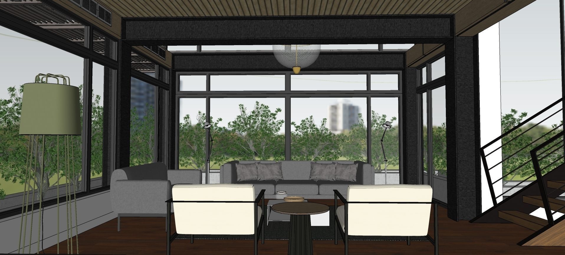 Modern living - B2 3D model_27