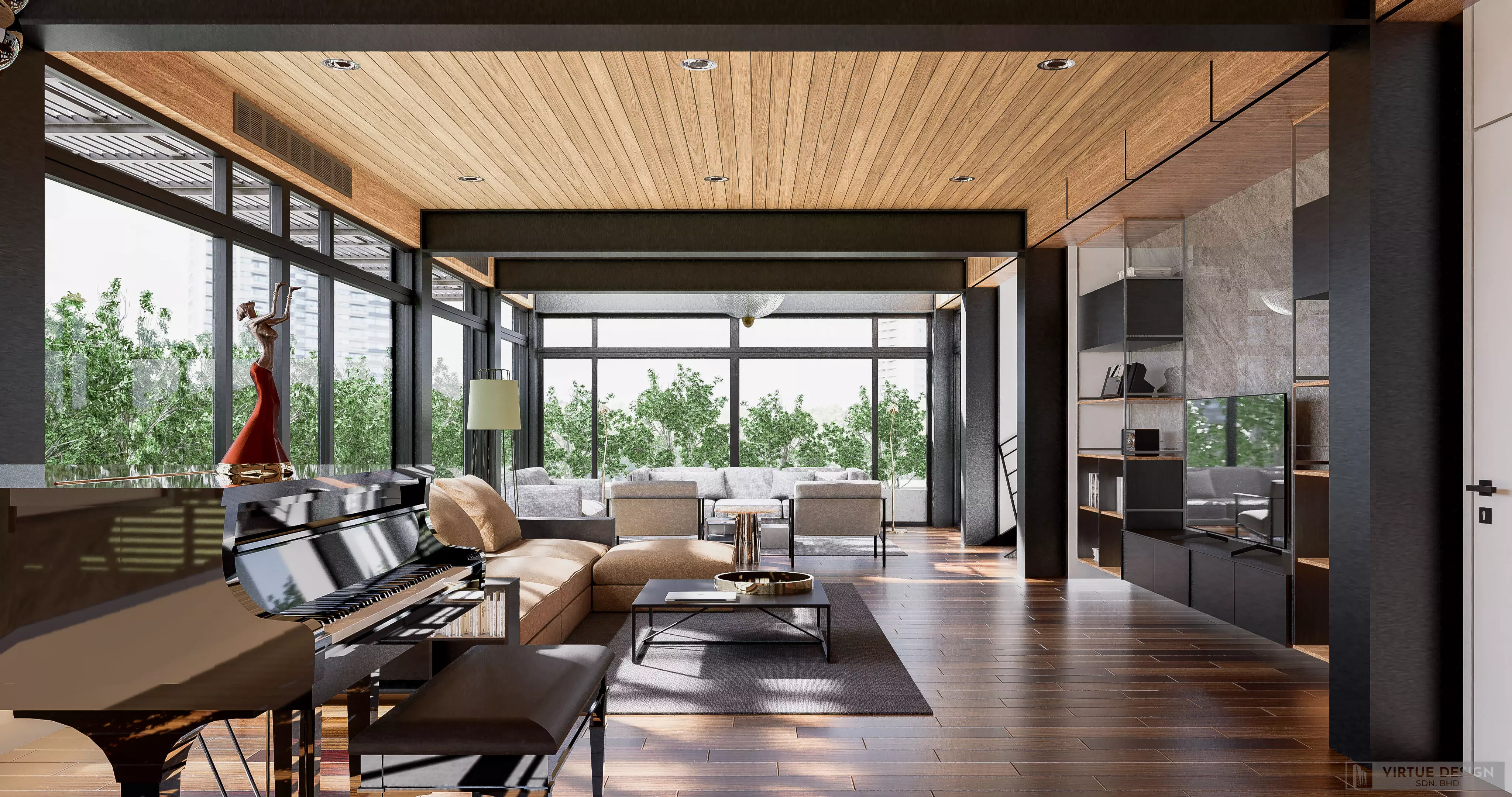 Modern living - B2 3D model_0