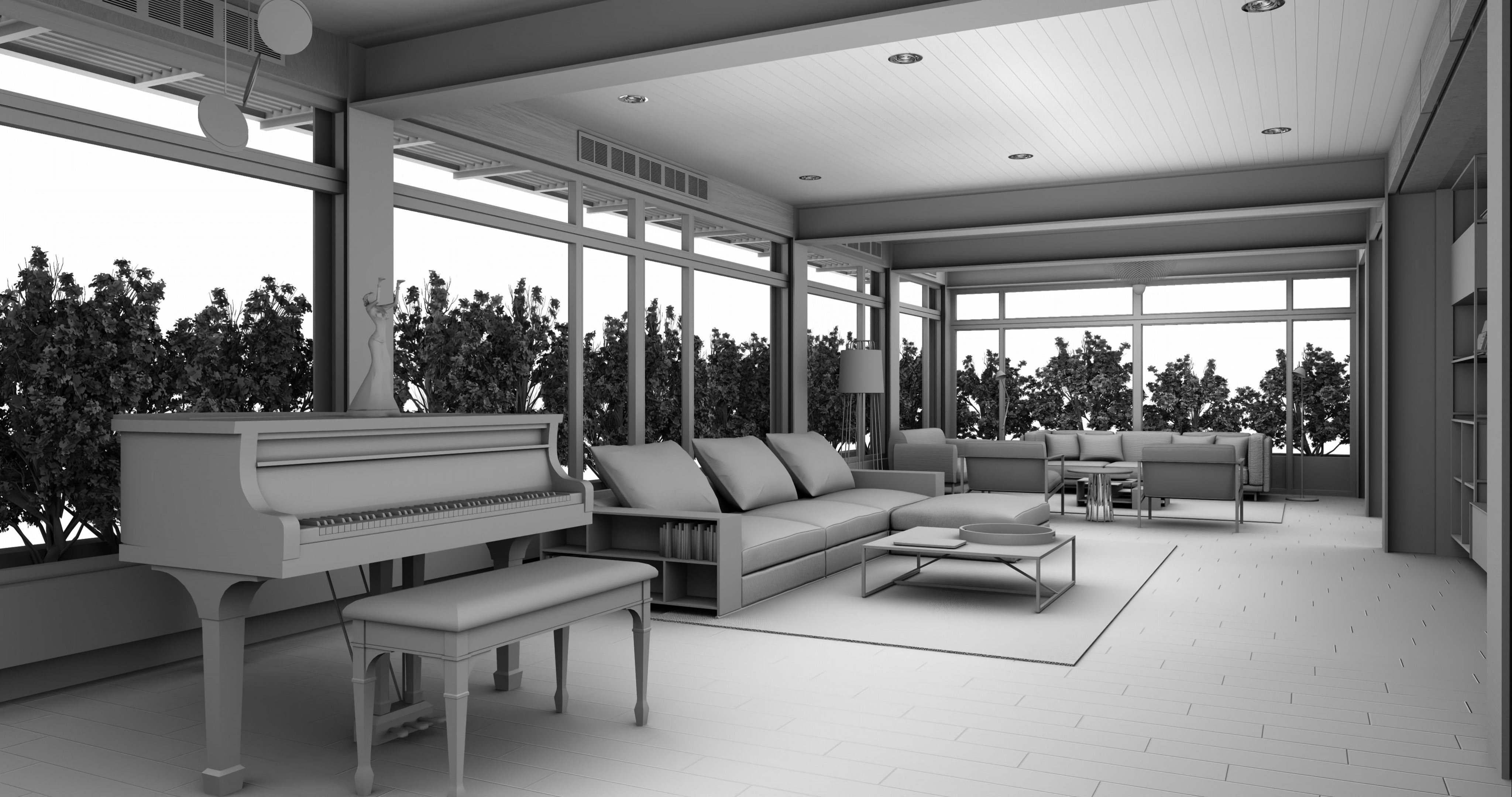 Modern living - B2 3D model_16