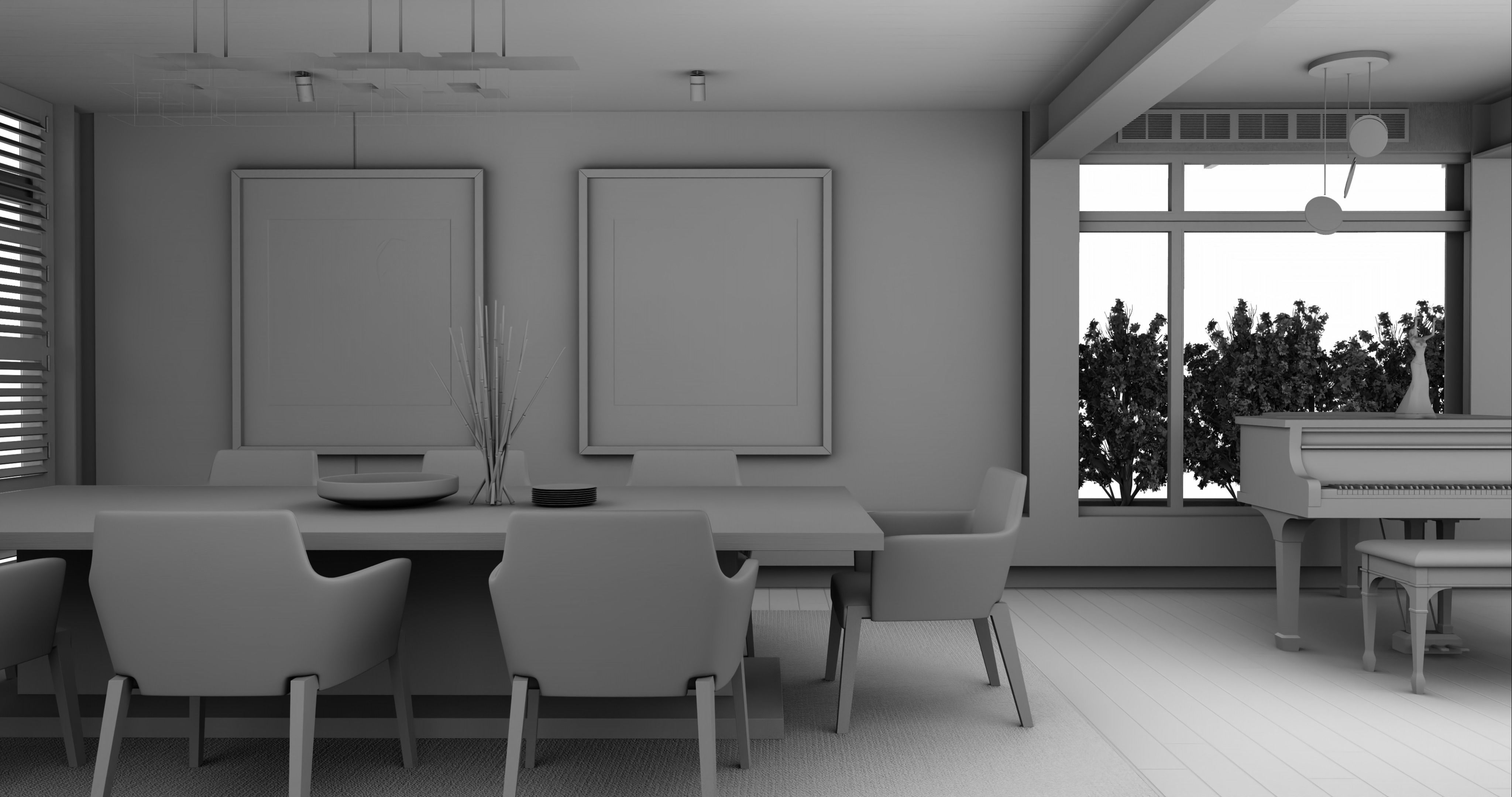 Modern living - B2 3D model_8