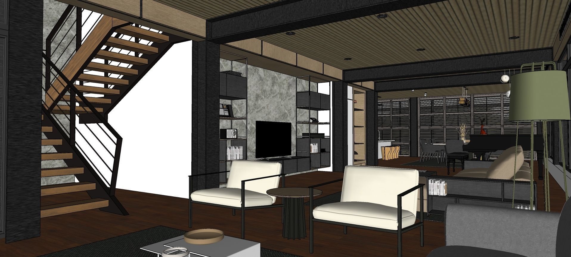 Modern living - B2 3D model_24