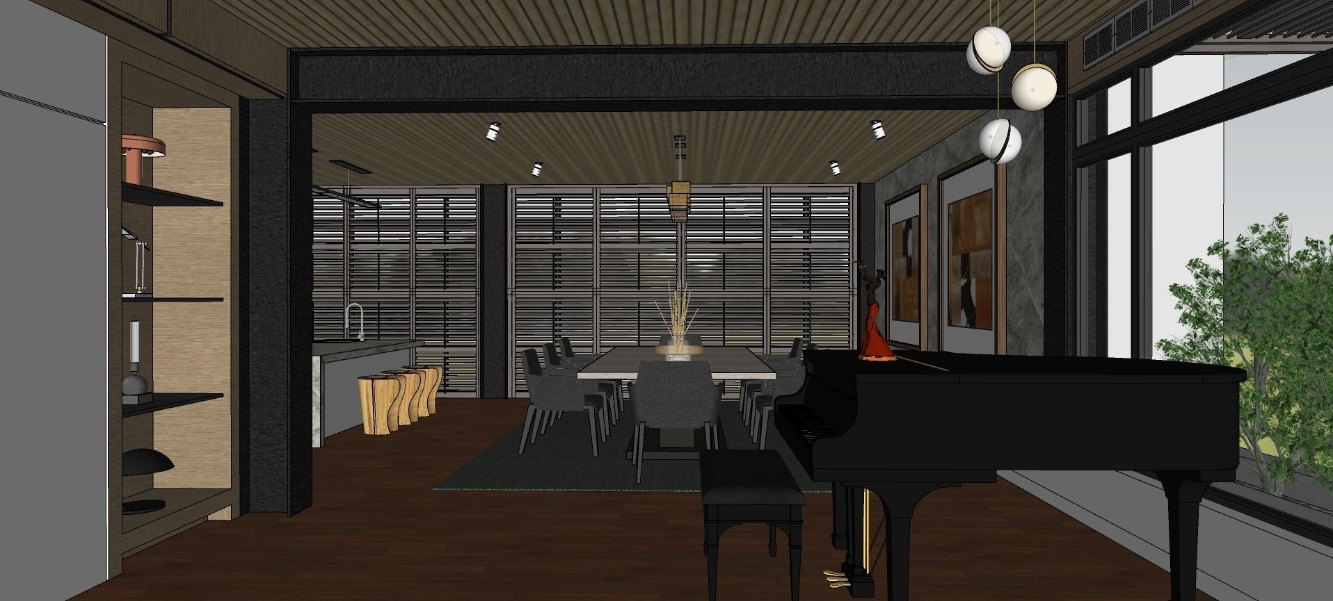 Modern living - B2 3D model_23