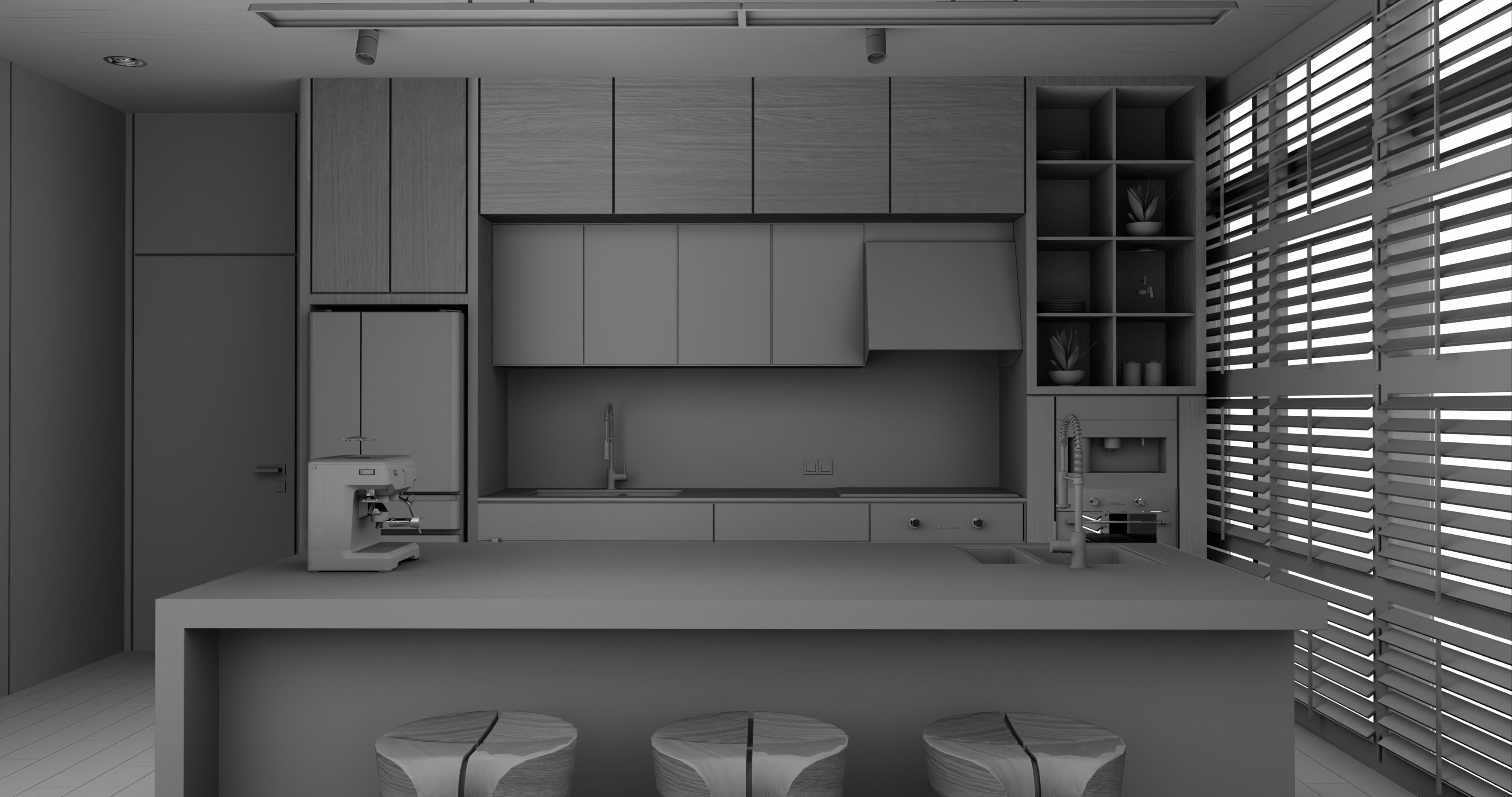 Modern living - B2 3D model_10