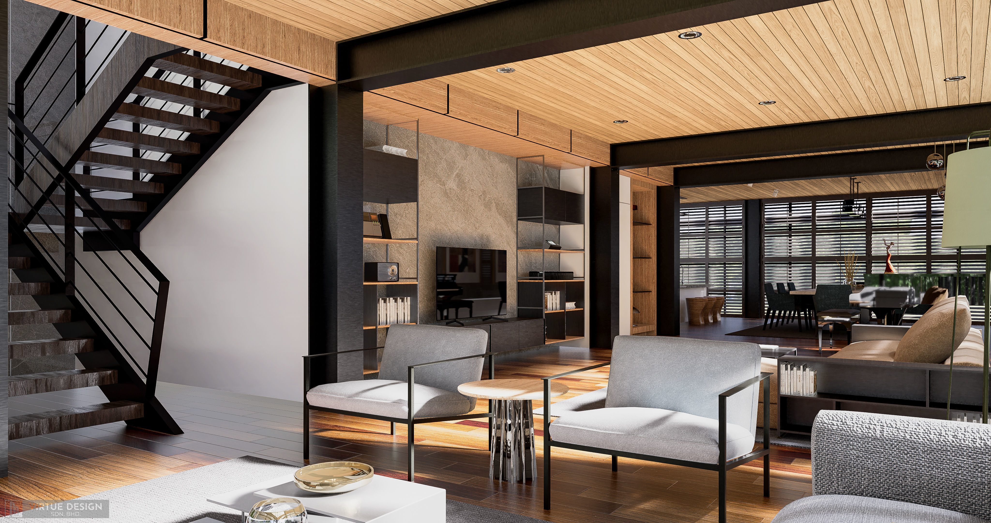 Modern living - B2 3D model_1