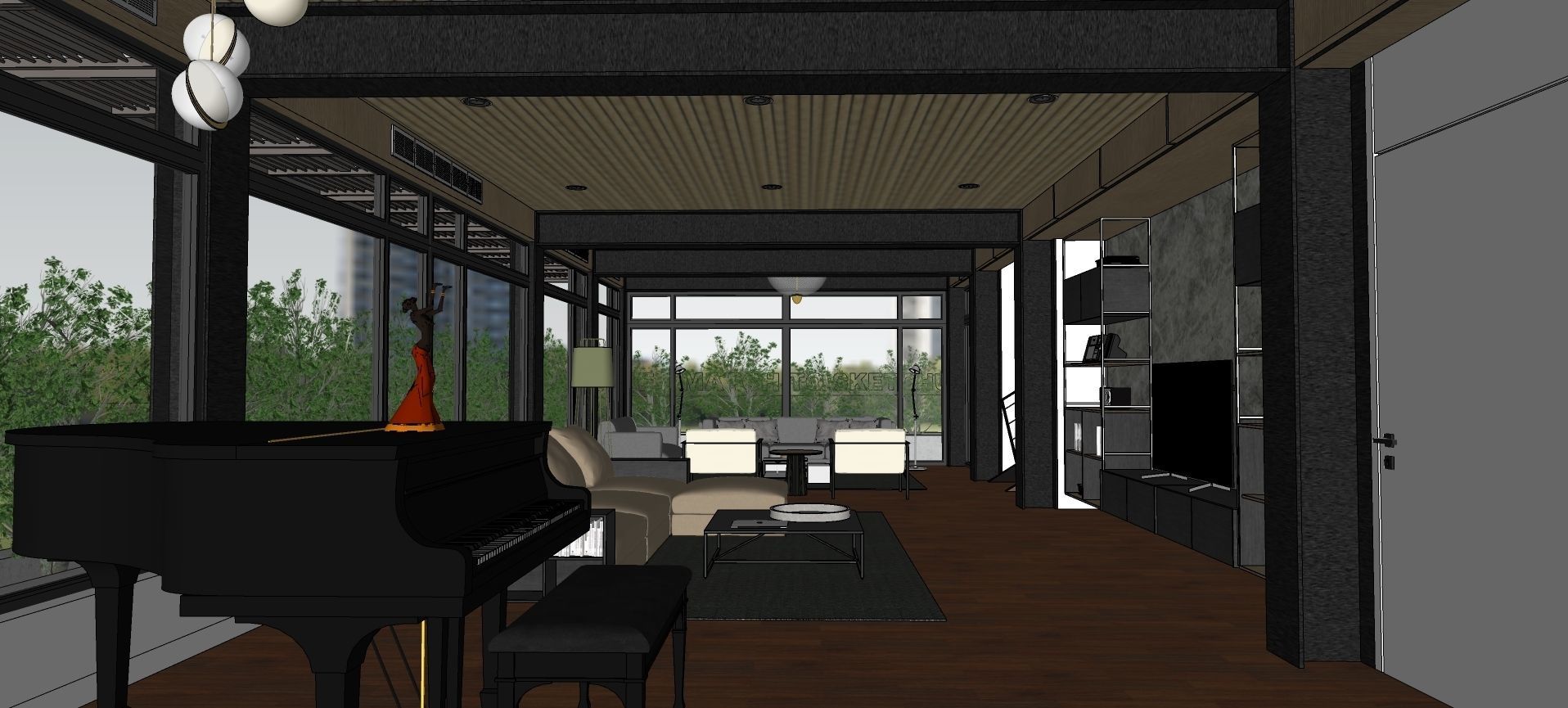 Modern living - B2 3D model_19