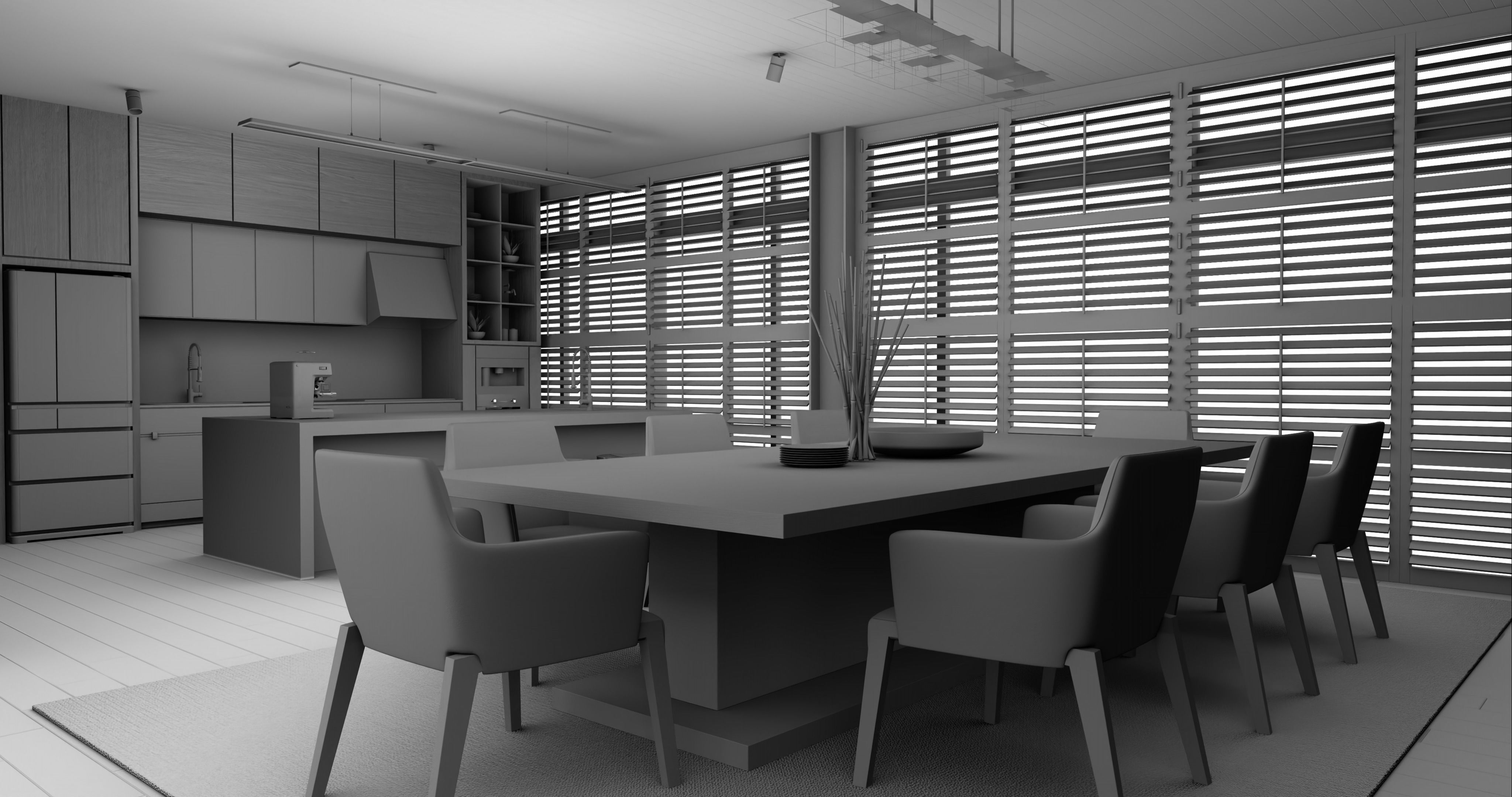 Modern living - B2 3D model_9